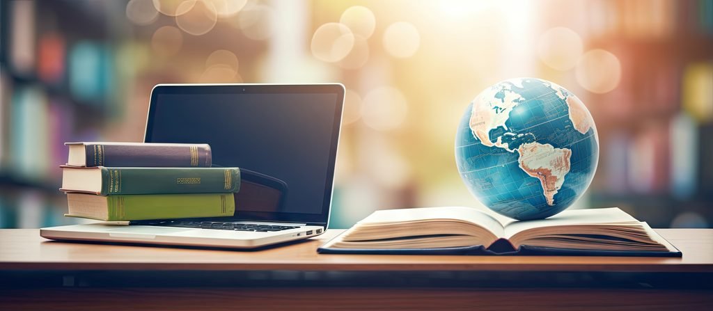 online training course for students on desktop